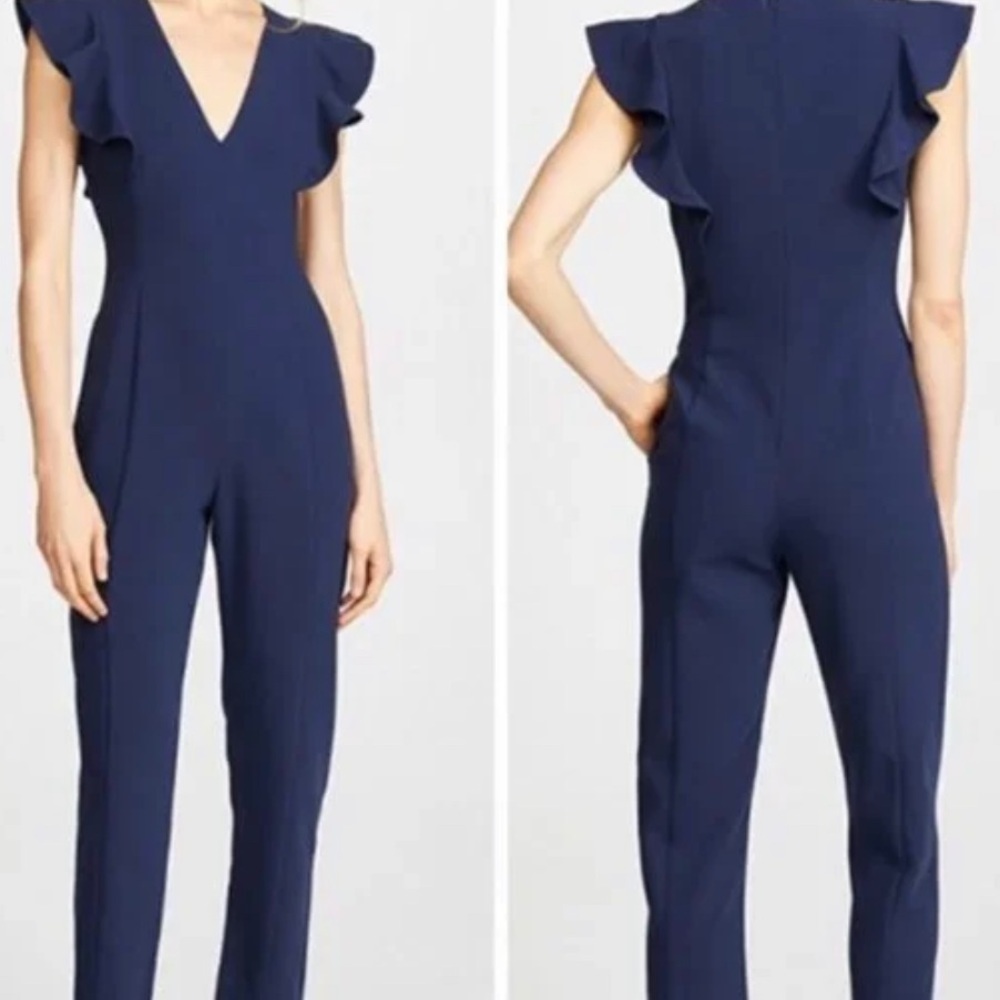 Black Halo Navy Jumpsuit